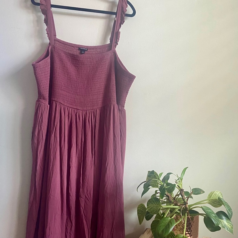 Dusty rose plus size dress